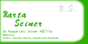 marta seiner business card